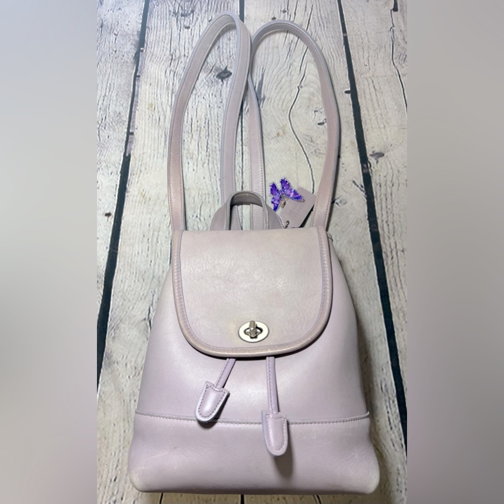 Vintage Coach 9960 Daypack Bag Lavender⚛️Purple Leather Backpack Nice Size!